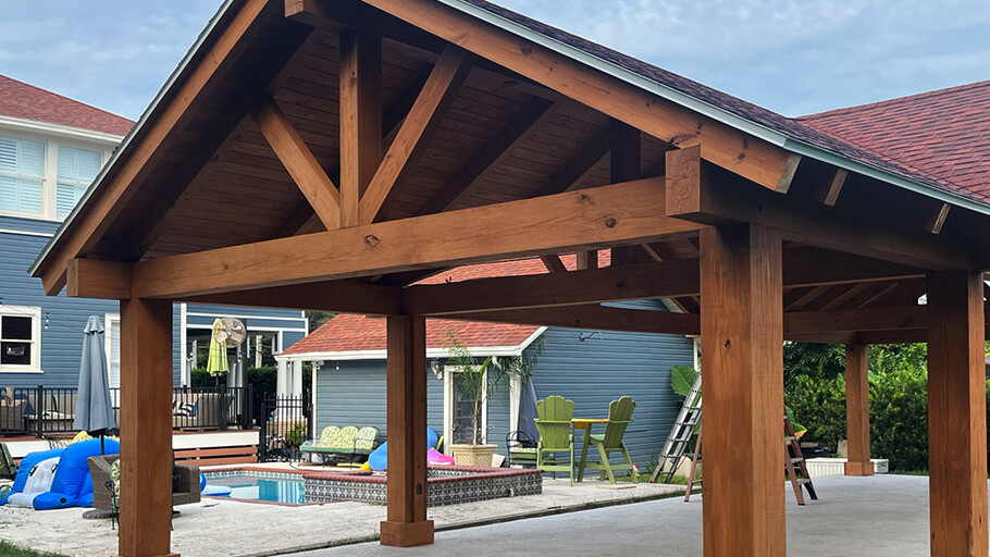 Wooden roof installation detail by Bailey